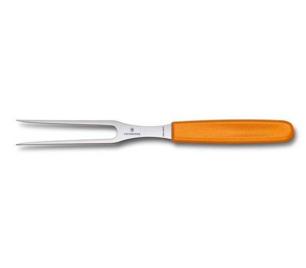 Swiss Classic, carving fork, 15cm, orange, blister