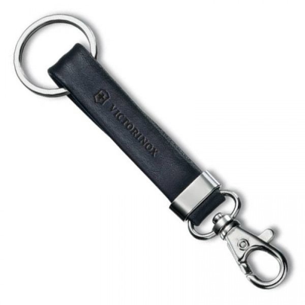 Belt hanger leather, black, Blister