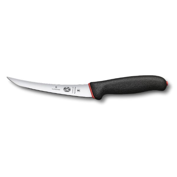Dual Grip, boning knife,15cm, straight, narrow,flexible,black/red