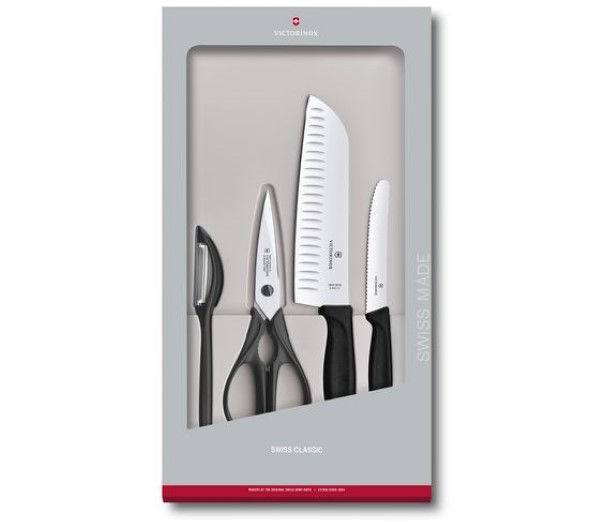 Swiss Classic, kitchen set, 4pcs, black, gift box
