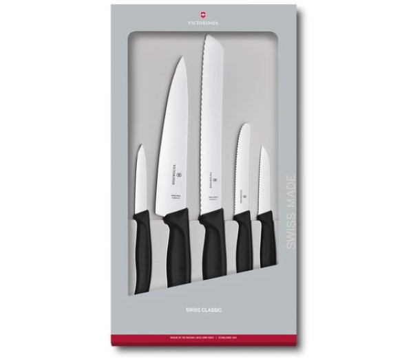Swiss Classic, kitchen set, 5pcs, black, gift box