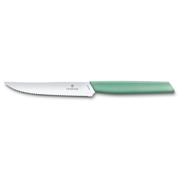 Swiss Modern, Steak und Pizzamesser, 12cm, wavy, mint