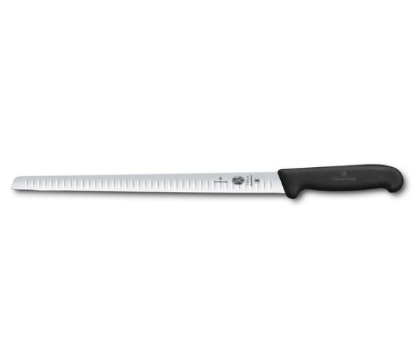 Fibrox, salmon knife, 30cm, fluted, black