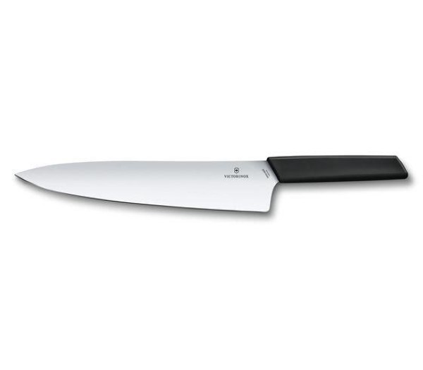 Swiss Modern, carving knife, 25cm, straight, black, blister