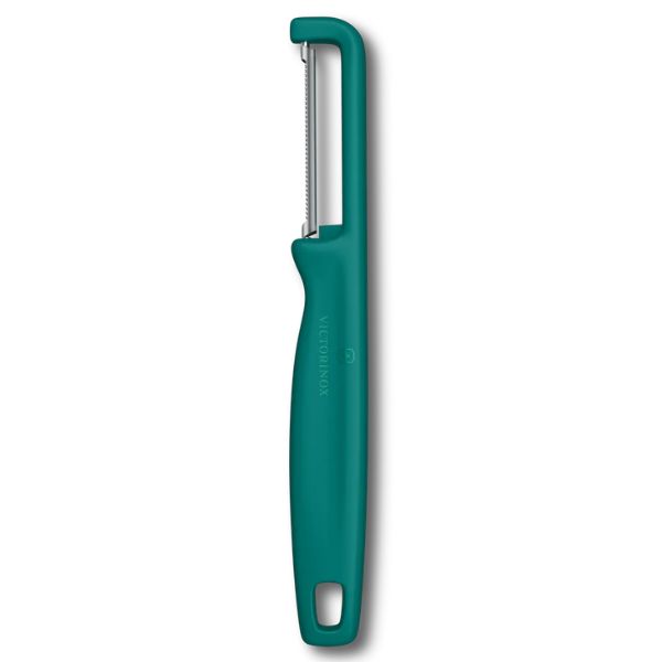 Iota Peeler, serrated, double-edge, green