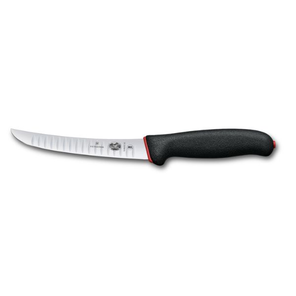 Dual Grip, boning knife, 15cm, fluted, black/red