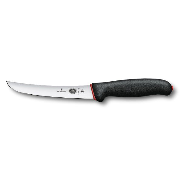 Dual Grip, boning knife, 15cm, straight, curved, black/red