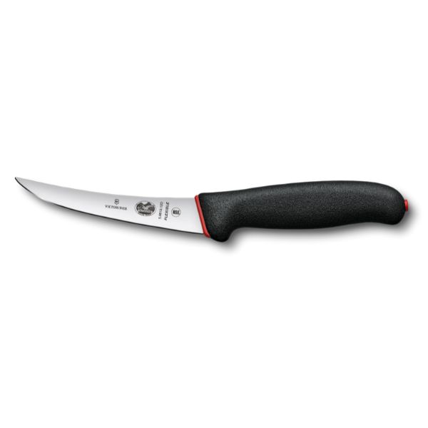 Dual Grip, boning knife, 12cm, straight,narrow,flexible,black/red