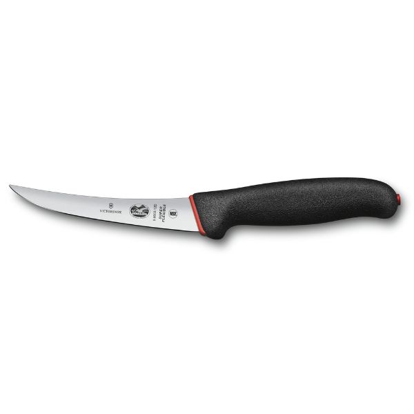 Dual Grip, boning knife, 12cm, straight, super flex, black/red