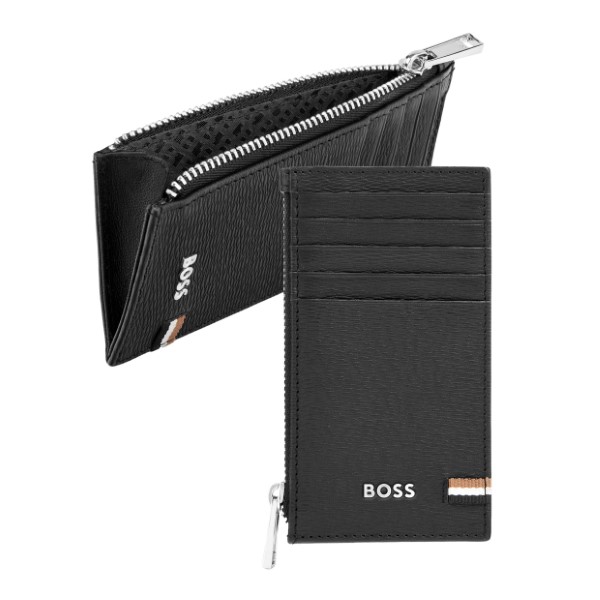 Boss Card holder zip Iconic Black