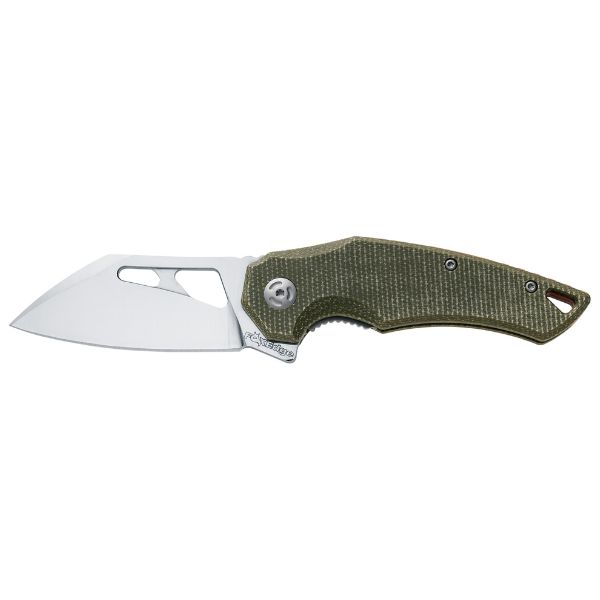 Fox Edge Atrax Folding Knife Green Micarta