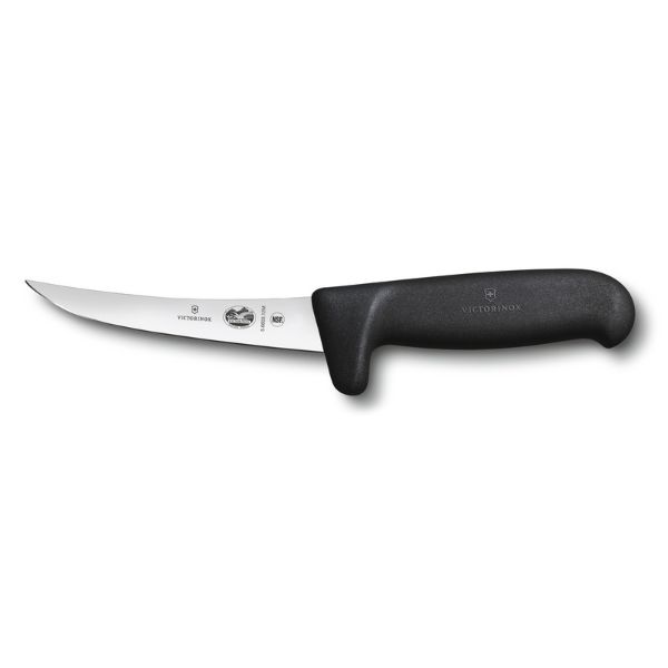 Fibrox, boning knife, 12cm, straight, safety grip, black