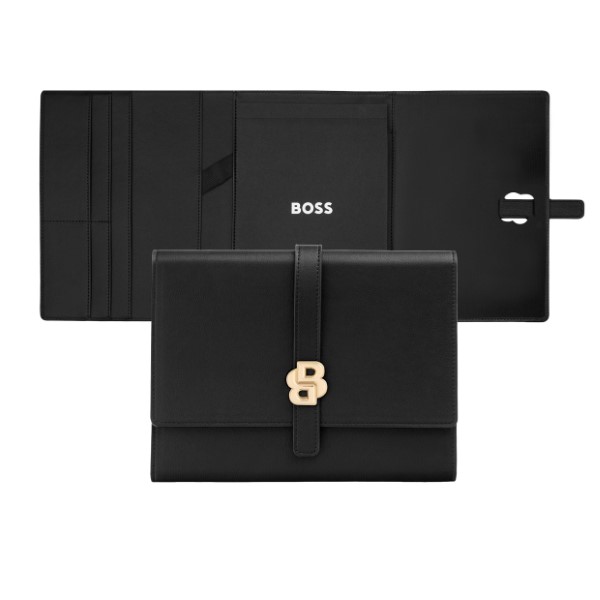 Boss Folder A5 Double B Black & Gold