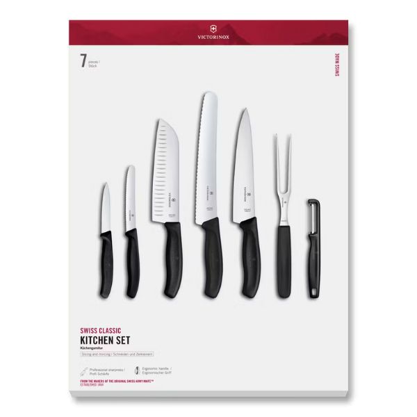 Swiss Classic, kitchen set, 7pcs, black, gift box