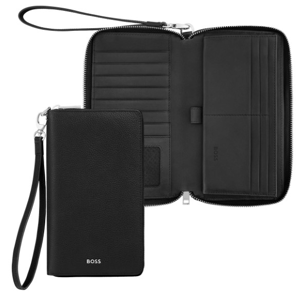 Boss Travel wallet Classic Grained Black