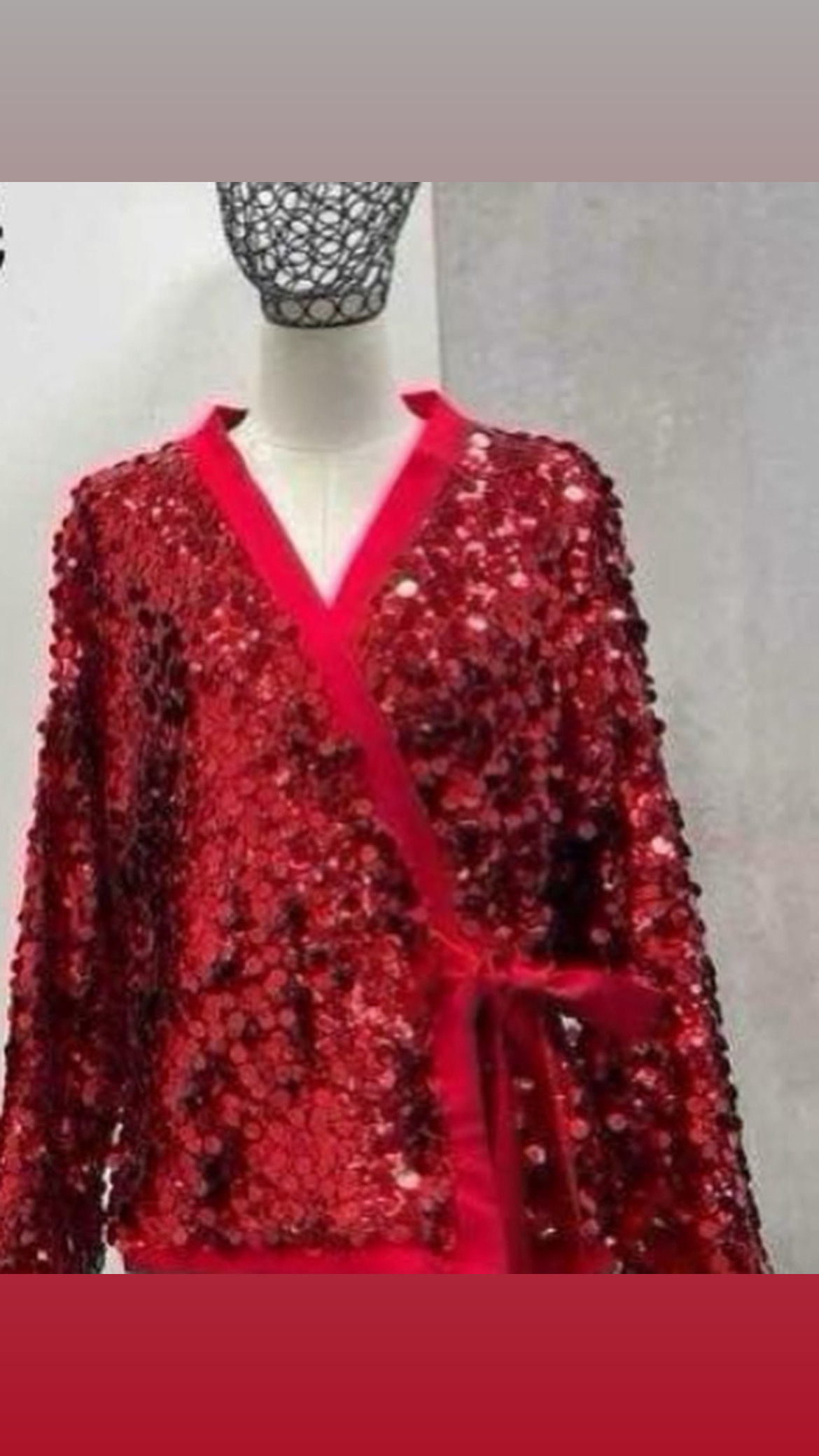 Red Payette evening jacket