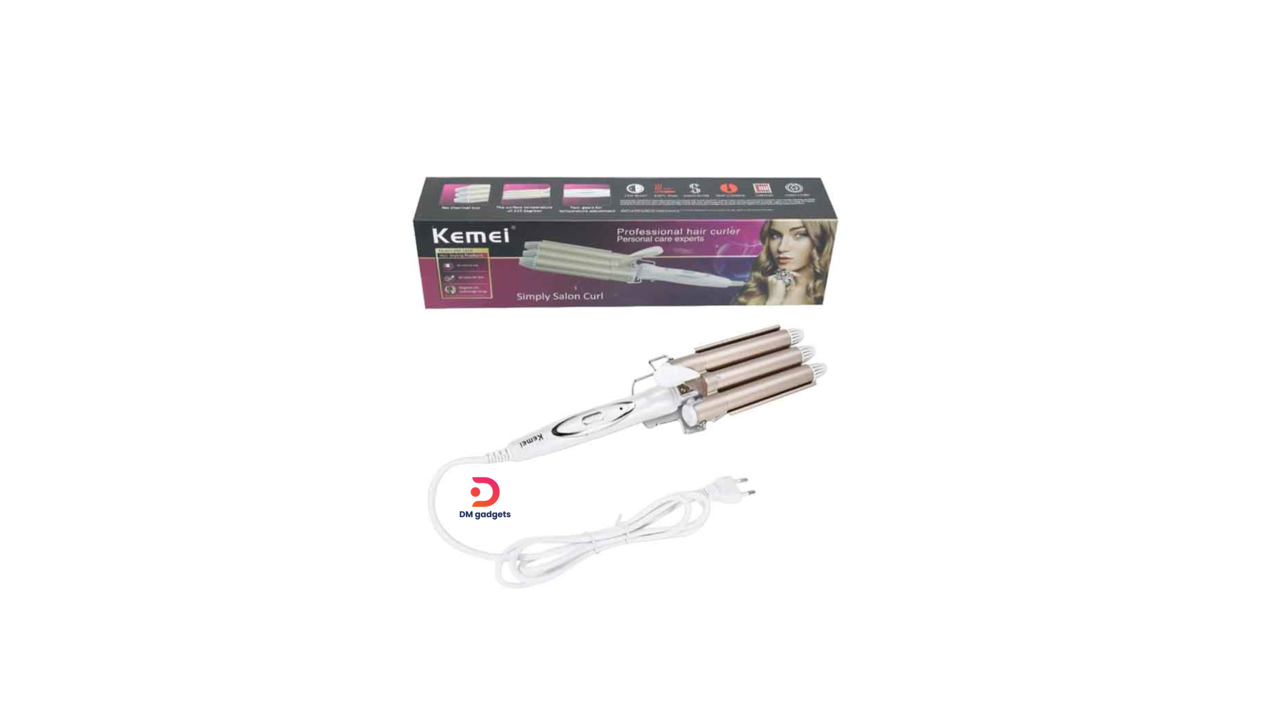 700#Kemei®KM-1010 Kemei Hair Curling Iron for Wavy Hair 45W Rose Gold