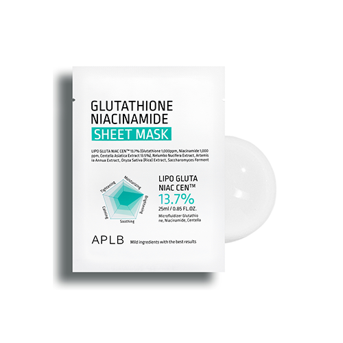 Aplb, Glutathione Niacinamide, Sheet Mask 1Pc