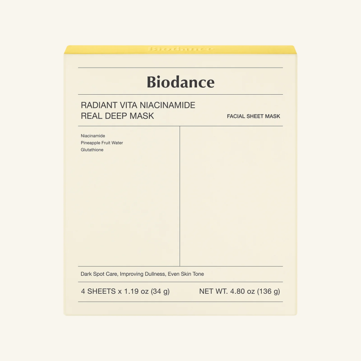 Biodance – Radiant Vita Niacinamide Real Deep Mask 1Pc