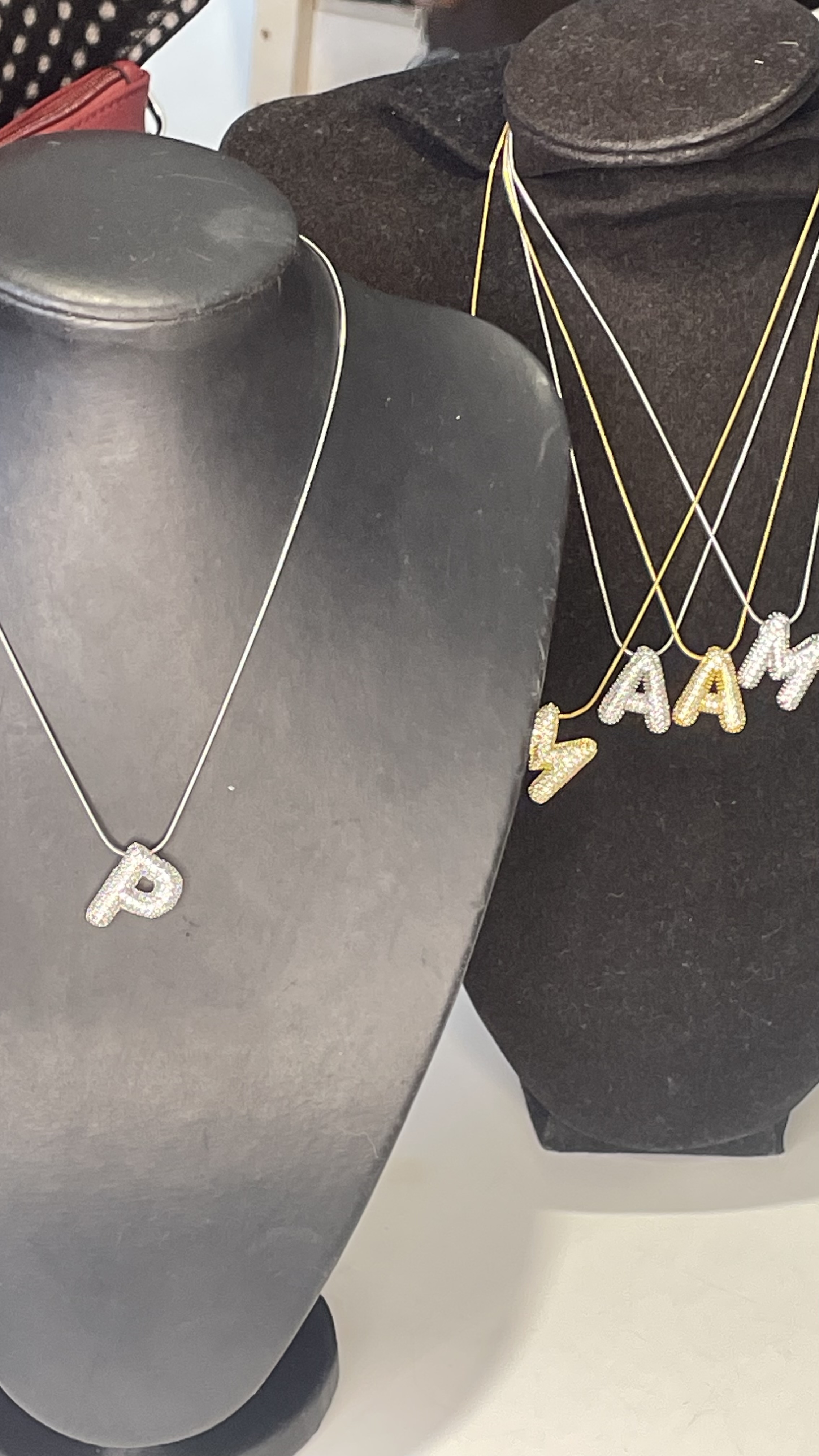 Initials in gold and silver stainless steal