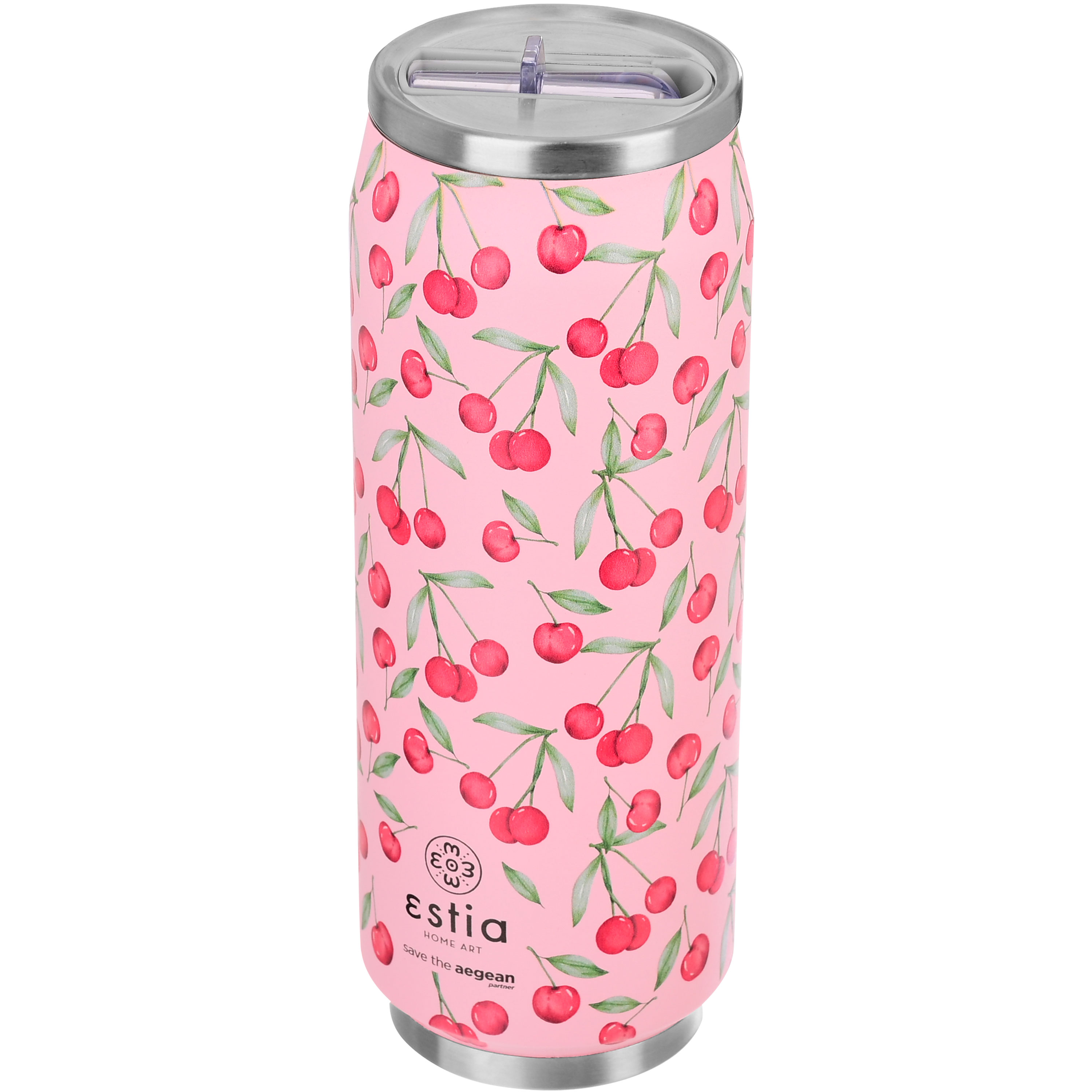 ESTIA 01-16791 TRAVEL CUP SAVE THE AEGEAN 500ML CHERRY ROSE