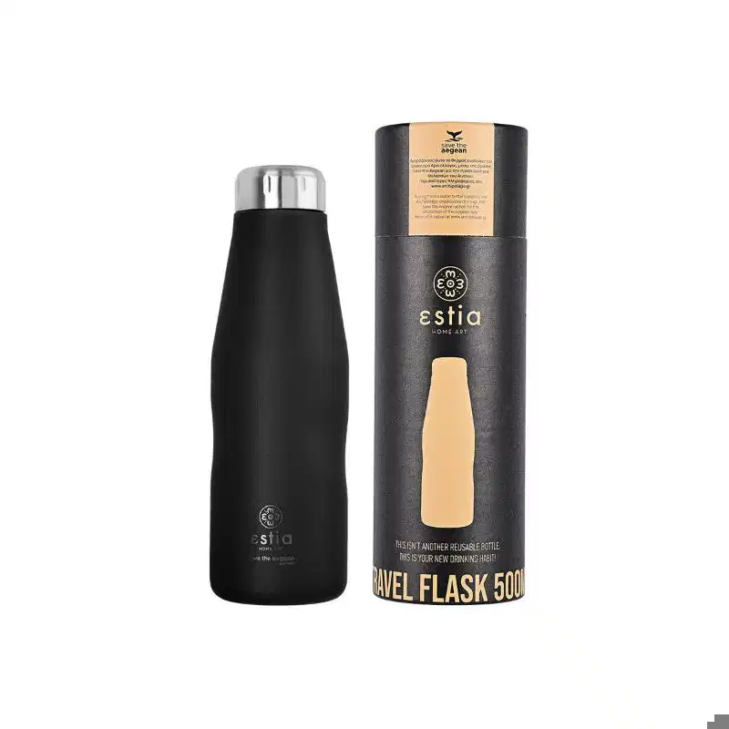 ESTIA 01-7799 TRAVEL MUG BLACK SAVE THE AEGEAN 500ML