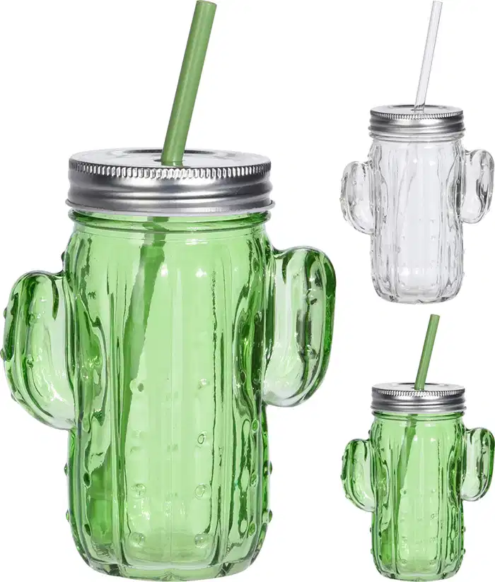 DRIKING JAR STRAW 2 ASSORTED COLORS