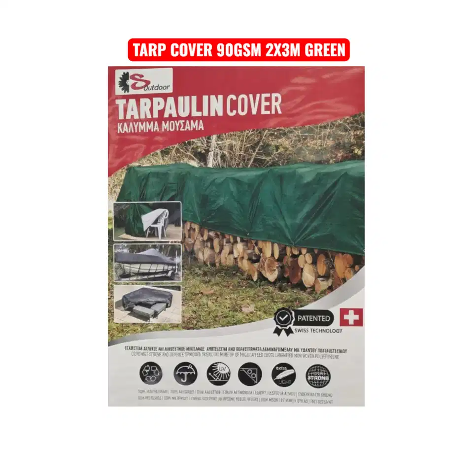 TARPAULIN COVER 90GSM 2X3M GREEN