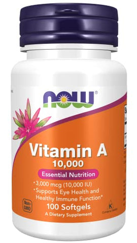Now Vitamin A 10000Iu 100Sgels