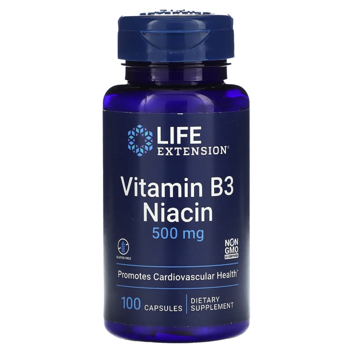 Life Extension Vitamin B3 Niacin 500Mg 100Caps