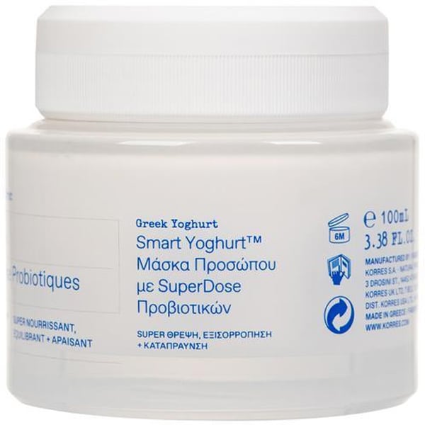 Korres Smart Yoghurt Face Mask with Superdose of Probiotics, 100ml