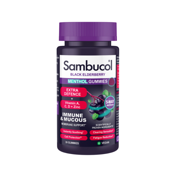 Sambucol Gummies Adults Menthol 30X