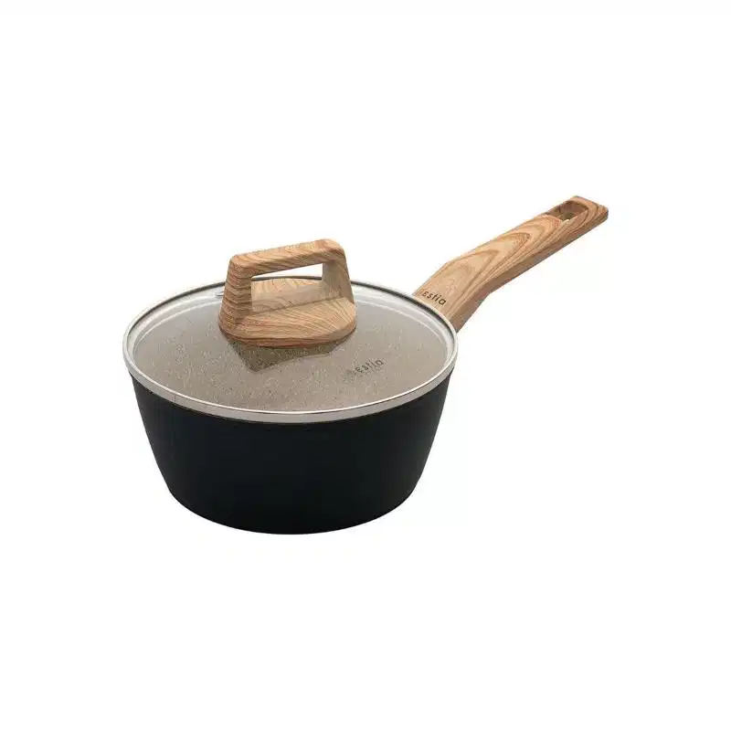 ESTIA EARTH MILK PAN WITH LID 18CM 1.8L