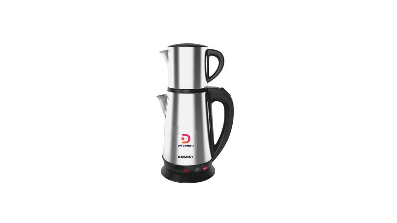 642Q5#JAMAKY® JMK9511 Double electric kettle – 2.0+0.8L Silver-Black