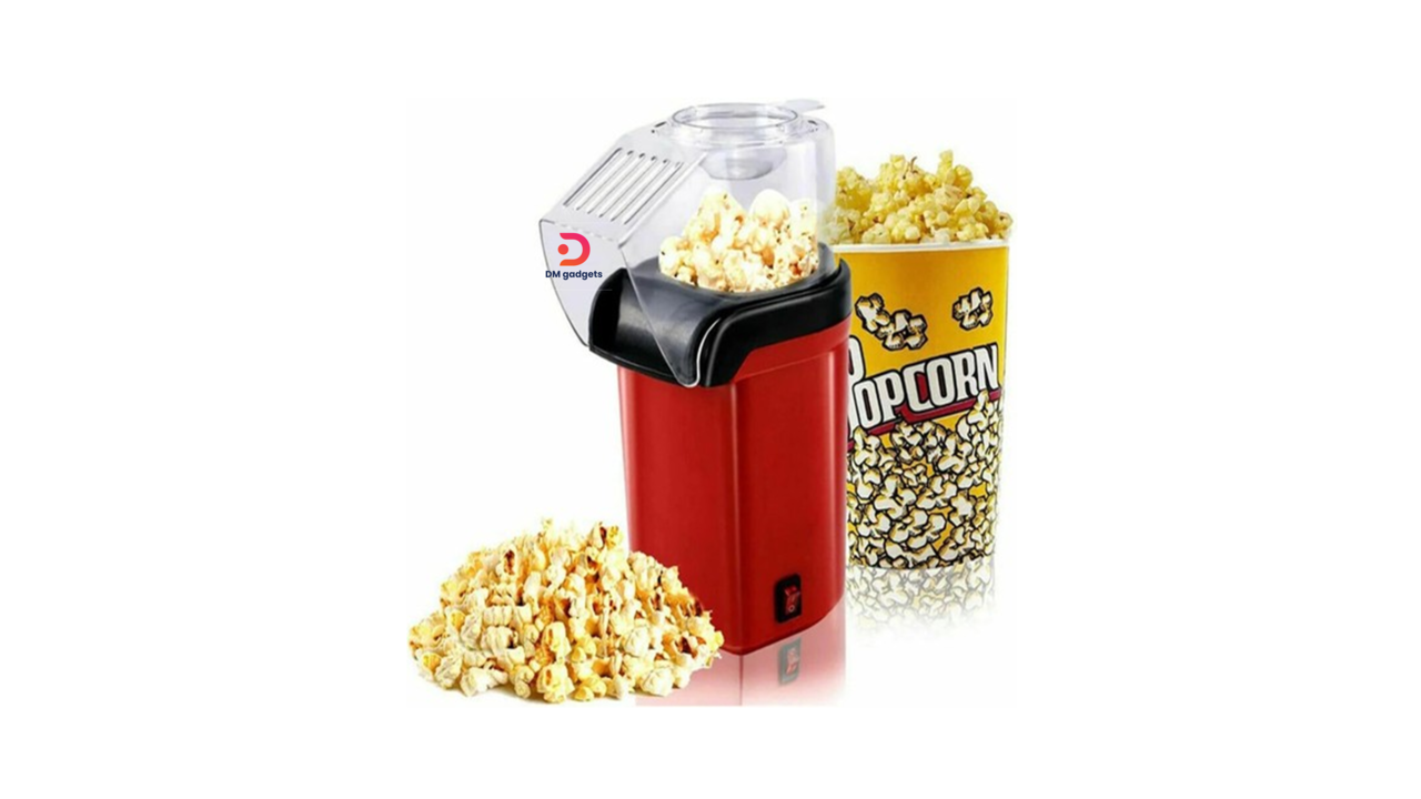 642Q7#JAMAKY®JMK9001 Popcorn maker – Fat-Free & Oil-Free Hot Air 1200W Red-Black