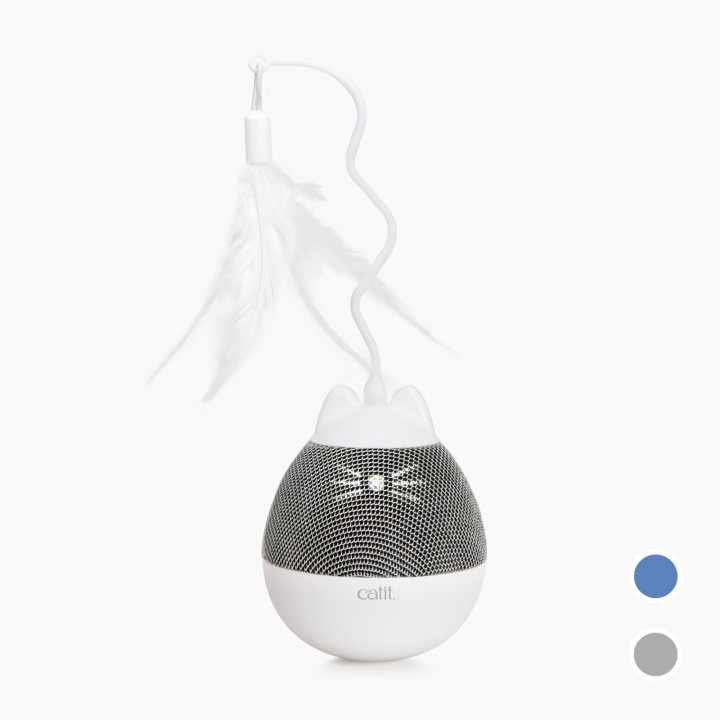 CATIT | PiXi | Spinner | Toy +amp; Treat Dispenser | Silver