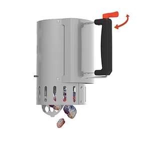 Εκκινητής Κάρβουνου - με σύστημα ασφαλούς πτώσης - Ανοξείδωτο Ατσάλι - 16.5xΥ27.5εκ