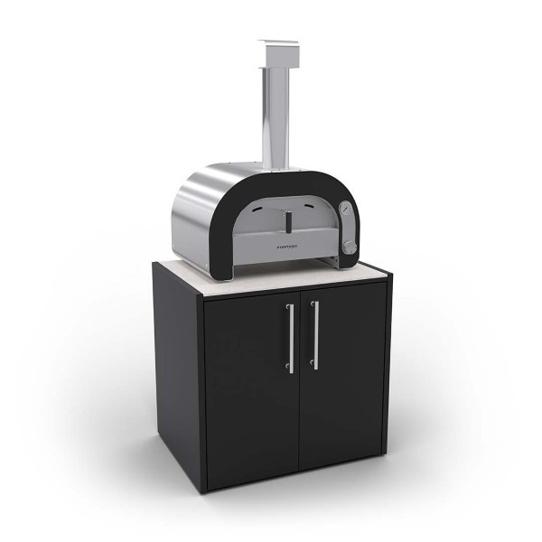 Βάση για Φούρνο - Elysia - Μαύρο - 90x70xY92 εκ. (Δεν περιλαμβάνεται ο φούρνος)