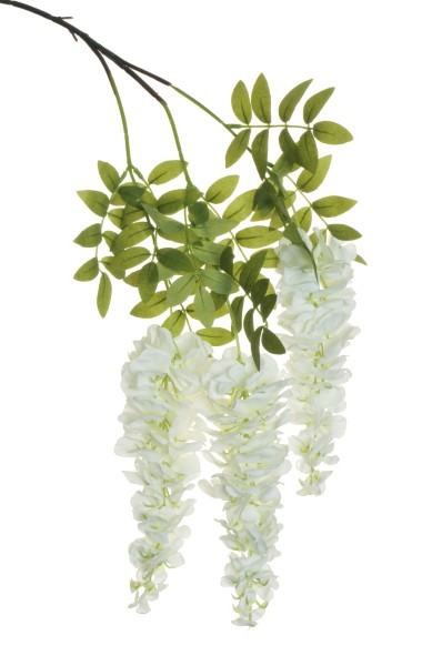 Τεχνητό Λουλούδι - Κρεμαστή Γουιστέρια - Λευκό