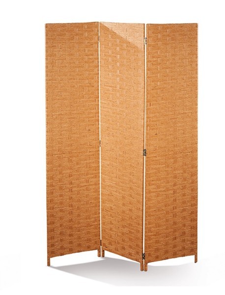 Paravent Διαχωριστικό Δωματίου - Καφέ - Ξύλο, Μπαμπού (τριπλό) - 180x200cm
