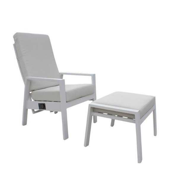 Ανακλινόμενες Πολυθρόνες Εξωτερικού Χώρου- Jakarta - Λευκό - Καρέκλες/Σκαμπό/Τραπεζάκι