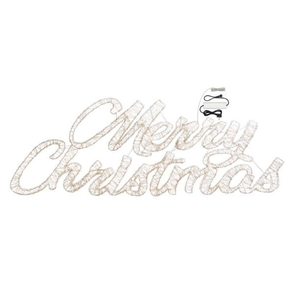 3D LED Διακόσμηση - Καλά Χριστούγεννα - 185xH70cm (8000 LED) IP44