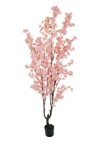 Τεχνητό Δέντρο σε Γλάστρα - Ροδακινιά Ανθισμένη - Ροζ - Υ200εκ