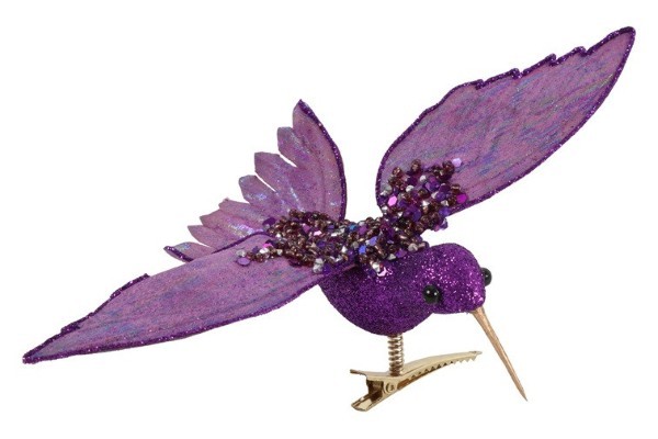 Διακοσμητικό πουλί με κλιπ – Rural - Μωβ – Υ3εκ