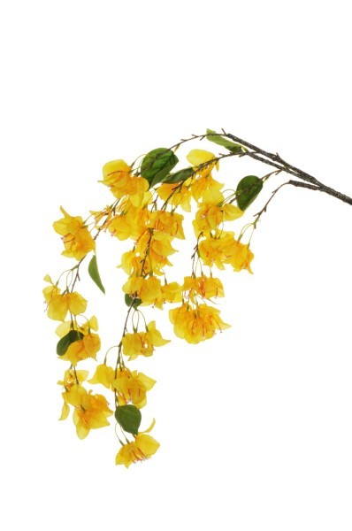 Τεχνητό Λουλούδι - Κρεμαστή Μπουκαμβίλια - Κίτρινο