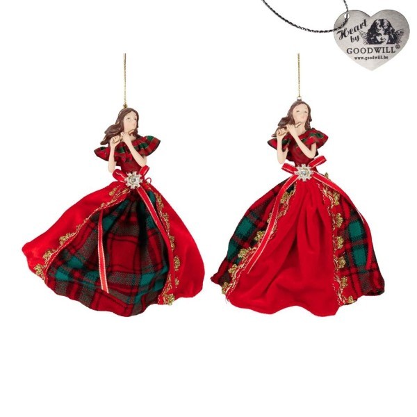 Ornament Angel - Red/Green - 23cm (2 assorted designs)