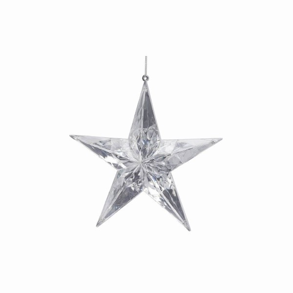 Στολίδι Αστέρι - Διαμαντένιο - Ασημί - 19,5x5cm