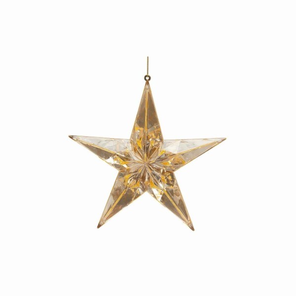 Στολίδι Αστέρι - Διαμαντένιο - Σαμπανιζέ - 19,5x5cm