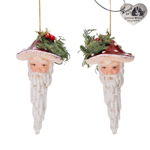 Ornament Santa - Snowhite - Red/White - 14,5cm