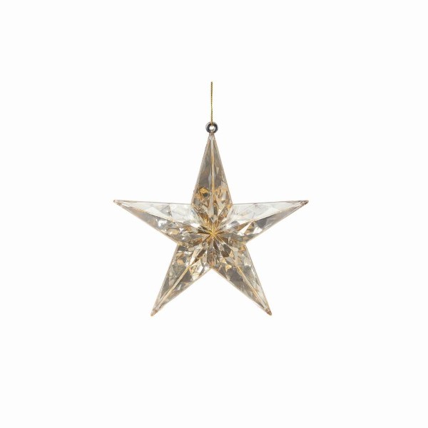 Στολίδι Αστέρι - Διαμαντένιο - Σαμπανιζέ - 13,5x3,5cm